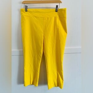 Jules & Leopold Bright Yellow Cropped Ponte Capris